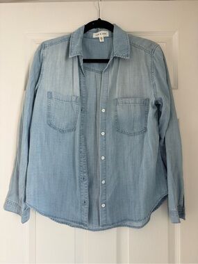 Cloth & Stone Light Blue Denim Button-Front Shirt